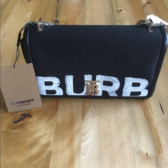 NIB Burberry Lola Medium Canvas and Leather Bag - Picture 8 of 12